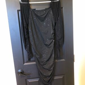 Elegant Black Glitter Dress